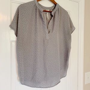 GUC Lauren Conrad Polka Dot Mixed Media Blouse 💗